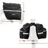 image:imageBV 26L Rear Bike Bag  Bike Saddle Bag with 4 Zippered Compartments amp Adjustable Hooks  WaterResistant Bike Bags for Bicycles with Reflective Trim Taillight Hanger amp Handle  Fits Most RacksBlack