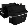 image:imageBV 26L Rear Bike Bag  Bike Saddle Bag with 4 Zippered Compartments amp Adjustable Hooks  WaterResistant Bike Bags for Bicycles with Reflective Trim Taillight Hanger amp Handle  Fits Most RacksBlack