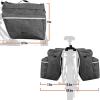 image:imageBV 26L Rear Bike Bag  Bike Saddle Bag with 4 Zippered Compartments amp Adjustable Hooks  WaterResistant Bike Bags for Bicycles with Reflective Trim Taillight Hanger amp Handle  Fits Most RacksGray