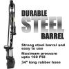 image:imageBV Bicycle Pump Durable Bike Floor Pump 1724 inch Smart Valve Head 160 psi Automatically Reversible Presta and SchraderBlack Full Size