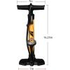 image:imageBV Bicycle Pump Durable Bike Floor Pump 1724 inch Smart Valve Head 160 psi Automatically Reversible Presta and SchraderHoney Yellow  Petite