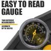 image:imageBV Bicycle Pump Durable Bike Floor Pump 1724 inch Smart Valve Head 160 psi Automatically Reversible Presta and SchraderHoney Yellow Full Size