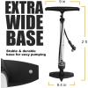 image:imageBV Bicycle Pump Durable Bike Floor Pump 1724 inch Smart Valve Head 160 psi Automatically Reversible Presta and SchraderRegular  Silver