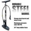 image:imageBV Bicycle Pump Durable Bike Floor Pump 1724 inch Smart Valve Head 160 psi Automatically Reversible Presta and SchraderSilver Full Size