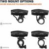 image:imageBV Bike Lights Super Bright with 5 LED Bike Headlight amp 3 LED Rear Bike Lights for Night Riding with QuickRelease Waterproof Bicycle Light Set Bike Accessories Bicycle Accessories FlashlightRechargeable  Pair