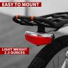 image:imageBV Bike Lights for Night Riding LED Bike Tail Light  Bicycle Light BatteryPoweredRechargeable  Rear Bike Light Weather Resistant  Visible Up to 1500ft Bicycle Tail Light LED Bike LightRear Carrier Mount  A  Single