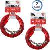 image:imageBV Dog Tie Out Cable 25 Feet  Heavy Duty Dog Lead Up to 250 Pounds  Reflective amp RustFree with Quick Release Swivel Clips amp 360 Rotating Clasp  TangleFree Dogs Runner for Yard Grey Single125lbs 30ft Red