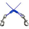 image:imageBV Dog Tie Out Cable 25 Feet  Heavy Duty Dog Lead Up to 250 Pounds  Reflective amp RustFree with Quick Release Swivel Clips amp 360 Rotating Clasp  TangleFree Dogs Runner for Yard Grey Single60lbs 25ft Blue