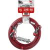 image:imageBV Dog Tie Out Cable 25 Feet  Heavy Duty Dog Lead Up to 250 Pounds  Reflective amp RustFree with Quick Release Swivel Clips amp 360 Rotating Clasp  TangleFree Dogs Runner for Yard Grey Single125lbs 60ft Trolley
