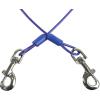 image:imageBV Dog Tie Out Cable 25 Feet  Heavy Duty Dog Lead Up to 250 Pounds  Reflective amp RustFree with Quick Release Swivel Clips amp 360 Rotating Clasp  TangleFree Dogs Runner for Yard Grey Single60lbs 25ft Blue