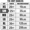 image:imageBV Dog Tie Out Cable 25 Feet  Heavy Duty Dog Lead Up to 250 Pounds  Reflective amp RustFree with Quick Release Swivel Clips amp 360 Rotating Clasp  TangleFree Dogs Runner for Yard Grey Single35lbs 25ft Yellow