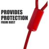 image:imageBV Dog Tie Out Cable 25 Feet  Heavy Duty Dog Lead Up to 250 Pounds  Reflective amp RustFree with Quick Release Swivel Clips amp 360 Rotating Clasp  TangleFree Dogs Runner for Yard Grey Single125lbs 30ft Red