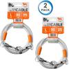 image:imageBV Dog Tie Out Cable 25 Feet  Heavy Duty Dog Lead Up to 250 Pounds  Reflective amp RustFree with Quick Release Swivel Clips amp 360 Rotating Clasp  TangleFree Dogs Runner for Yard Grey Single90lbs 25ft Silver