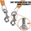 image:imageBV Dog Tie Out Cable 25 Feet  Heavy Duty Dog Lead Up to 250 Pounds  Reflective amp RustFree with Quick Release Swivel Clips amp 360 Rotating Clasp  TangleFree Dogs Runner for Yard Grey Single90lbs 25ft Silver