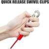image:imageBV Dog Tie Out Cable 25 Feet  Heavy Duty Dog Lead Up to 250 Pounds  Reflective amp RustFree with Quick Release Swivel Clips amp 360 Rotating Clasp  TangleFree Dogs Runner for Yard Grey Single125lbs 30ft Red