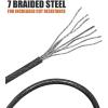 image:imageBV HeavyDuty 15FT Security Cable with Loops  10mm 38 Inch CutResistant Braided Steel Cable  Versatile amp Weatherproof  Security Chain for Padlock Chain Lock Wire LockPair