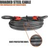 image:imageBV HeavyDuty 15FT Security Cable with Loops  10mm 38 Inch CutResistant Braided Steel Cable  Versatile amp Weatherproof  Security Chain for Padlock Chain Lock Wire LockSingle