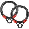 image:imageBV HeavyDuty 15FT Security Cable with Loops  10mm 38 Inch CutResistant Braided Steel Cable  Versatile amp Weatherproof  Security Chain for Padlock Chain Lock Wire LockPair