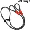 image:imageBV HeavyDuty 15FT Security Cable with Loops  10mm 38 Inch CutResistant Braided Steel Cable  Versatile amp Weatherproof  Security Chain for Padlock Chain Lock Wire LockSingle