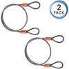 image:imageBV HeavyDuty 15FT Security Cable with Loops  10mm 38 Inch CutResistant Braided Steel Cable  Versatile amp Weatherproof  Security Chain for Padlock Chain Lock Wire LockPair