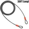 image:imageBV HeavyDuty 15FT Security Cable with Loops  10mm 38 Inch CutResistant Braided Steel Cable  Versatile amp Weatherproof  Security Chain for Padlock Chain Lock Wire LockSingle