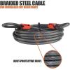 image:imageBV HeavyDuty 15FT Security Cable with Loops  10mm 38 Inch CutResistant Braided Steel Cable  Versatile amp Weatherproof  Security Chain for Padlock Chain Lock Wire LockSingle
