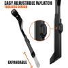 image:imageBV Rear Bike Stand for 2428 Bikes  Adjustable Bike Kickstand for Adult Bike with 8 Height Levels NonSlip Foot amp Clamp Grip  WeatherResistant Aluminum Alloy Bicycle Stand for Road Mountain BMXBlack