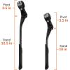 image:imageBV Rear Bike Stand for 2428 Bikes  Adjustable Bike Kickstand for Adult Bike with 8 Height Levels NonSlip Foot amp Clamp Grip  WeatherResistant Aluminum Alloy Bicycle Stand for Road Mountain BMXBlack