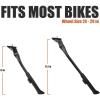 image:imageBV Rear Bike Stand for 2429  Adjustable Bikes Kickstand for Adult Bike with NonSlip Foot amp SpringLoaded Latch for Stable AnyAngle Stance  Bicycle Stand for Mountain City amp Hybrid BikesSilver
