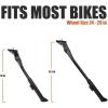 image:imageBV Rear Bike Stand for 2429  Adjustable Bikes Kickstand for Adult Bike with NonSlip Foot amp SpringLoaded Latch for Stable AnyAngle Stance  Bicycle Stand for Mountain City amp Hybrid BikesBlack