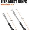 image:imageBV Rear Bike Stand for 2429  Adjustable Bikes Kickstand for Adult Bike with NonSlip Foot amp SpringLoaded Latch for Stable AnyAngle Stance  Bicycle Stand for Mountain City amp Hybrid BikesSilver