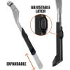 image:imageBV Rear Bike Stand for 2429  Adjustable Bikes Kickstand for Adult Bike with NonSlip Foot amp SpringLoaded Latch for Stable AnyAngle Stance  Bicycle Stand for Mountain City amp Hybrid BikesSilver