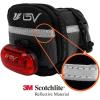 image:imageBV StrapOn Bike Bag with Reflective Material  Saddle Bag with Seperate Divider for Small Items for All Your Essentials  Bike Pouch with Taillight Hanger for Maximum SafetySmall