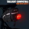 image:imageBV StrapOn Bike Bag with Reflective Material  Saddle Bag with Seperate Divider for Small Items for All Your Essentials  Bike Pouch with Taillight Hanger for Maximum SafetySmall