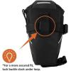 image:imageBV StrapOn Bike Bag with Reflective Material  Saddle Bag with Seperate Divider for Small Items for All Your Essentials  Bike Pouch with Taillight Hanger for Maximum SafetyMedium