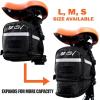 image:imageBV StrapOn Bike Bag with Reflective Material  Saddle Bag with Seperate Divider for Small Items for All Your Essentials  Bike Pouch with Taillight Hanger for Maximum SafetySmall