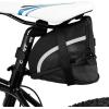 image:imageBV StrapOn Bike Bag with Reflective Material  Saddle Bag with Seperate Divider for Small Items for All Your Essentials  Bike Pouch with Taillight Hanger for Maximum SafetyLarge
