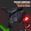 image:imageBV StrapOn Bike Bag with Reflective Material  Saddle Bag with Seperate Divider for Small Items for All Your Essentials  Bike Pouch with Taillight Hanger for Maximum SafetySmall