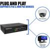 image:imageBVTech 6 Port PoE Switch 4 PoE Ports with 2 Ethernet Uplink and Extend Function  60W  8023at  1 High Power PoE Port Desktop Fanless Design  Plug amp Play  Sturdy Metal HousingPOESW501G