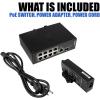 image:imageBVTech 8Port Industrial PoE Switch POESW802DIN  2X 90W BT Gigabit Uplink amp SFP  PoE Watchdog amp 250m Long Distance  Unmanaged DINRail Power Over Ethernet for IP Cameras amp APsPOESW802DIN