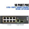 image:imageBVTech 8Port Industrial PoE Switch POESW802DIN  2X 90W BT Gigabit Uplink amp SFP  PoE Watchdog amp 250m Long Distance  Unmanaged DINRail Power Over Ethernet for IP Cameras amp APsPOESW802DIN
