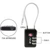 image:imageTSA Accepted Luggage Travel Lock SetYourOwn Combination Lock for School Gym Locker Luggage Suitcase Baggage Locks Filing Cabinets Toolbox Case Black 6 Pack