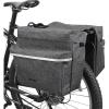 image:imageBV 26L Rear Bike Bag  Bike Saddle Bag with 4 Zippered Compartments amp Adjustable Hooks  WaterResistant Bike Bags for Bicycles with Reflective Trim Taillight Hanger amp Handle  Fits Most RacksGray