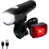 image:imageBV Bike Lights Super Bright with 5 LED Bike Headlight amp 3 LED Rear Bike Lights for Night Riding with QuickRelease Waterproof Bicycle Light Set Bike Accessories Bicycle Accessories FlashlightRechargeable  1000 Lumens