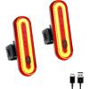 image:imageBV Bike Lights for Night Riding LED Bike Tail Light  Bicycle Light BatteryPoweredRechargeable  Rear Bike Light Weather Resistant  Visible Up to 1500ft Bicycle Tail Light LED Bike LightTwoway Mount  Rechargeable  Pair