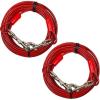 image:imageBV Dog Tie Out Cable 25 Feet  Heavy Duty Dog Lead Up to 250 Pounds  Reflective amp RustFree with Quick Release Swivel Clips amp 360 Rotating Clasp  TangleFree Dogs Runner for Yard Grey Single125lbs 30ft Red