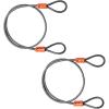 image:imageBV HeavyDuty 15FT Security Cable with Loops  10mm 38 Inch CutResistant Braided Steel Cable  Versatile amp Weatherproof  Security Chain for Padlock Chain Lock Wire LockPair