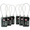 image:imageTSA Accepted Luggage Travel Lock SetYourOwn Combination Lock for School Gym Locker Luggage Suitcase Baggage Locks Filing Cabinets Toolbox Case Black 6 Pack