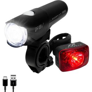 image:imageBV Bike Lights Super Bright with 5 LED Bike Headlight amp 3 LED Rear Bike Lights for Night Riding with QuickRelease Waterproof Bicycle Light Set Bike Accessories Bicycle Accessories FlashlightRechargeable  1000 Lumens