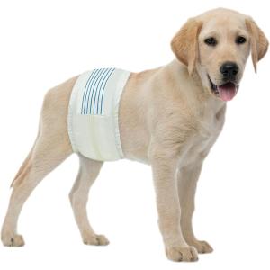 image:imageBV Dog Diapers Male Small Waist 1219in Super Absorbent  Disposable  Doggie Diapers with Wetness Indicator  Adjustable Male Dog Wraps  Ideal for IncontinenceTraining 50 Count Pack of 2Medium